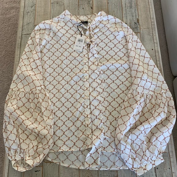 ✨ 7 For All Mankind✨Women's Tie Neck Blouse✨ - Picture 7 of 14